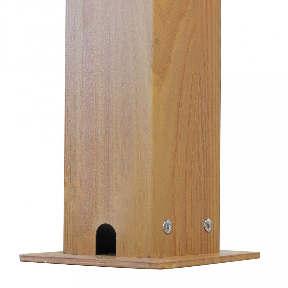 Pergola bioclimatica 3x4 in alluminio marrone effetto legno con lamelle frangisole orientabili a movimentazione manuale Velaris