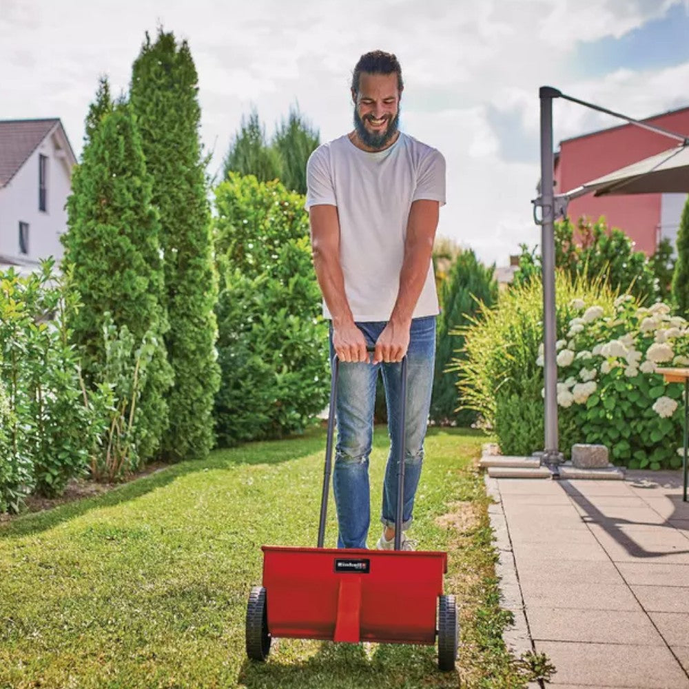 Chariot d'épandage à double arceau pour jardin