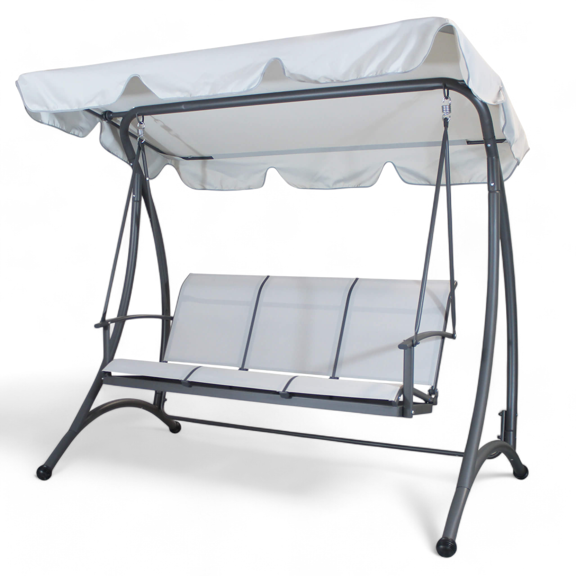 Balançoire trois places en textilène avec auvent Ischia