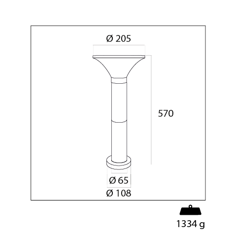 Feu de signalisation LED en aluminium avec charge solaire et allumage automatique 2W Sunny 