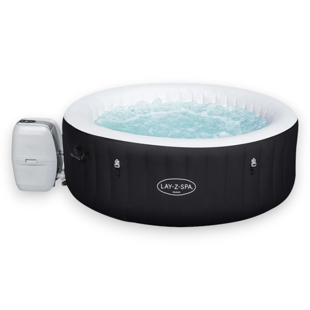 Piscine SPA d'hydromassage noire 2-4 places Ø180xH66 cm Lay-Z Spa Miami BESTWAY 60001