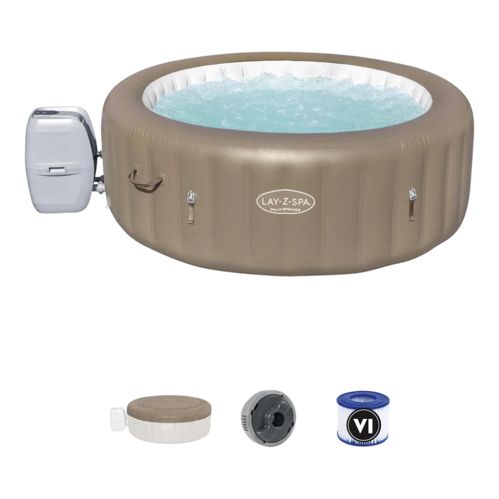 Piscine d'hydromassage Gold SPA 4-6 personnes Ø196xH71 cm Lay-Z Spa Palm Spring BESTWAY 60017