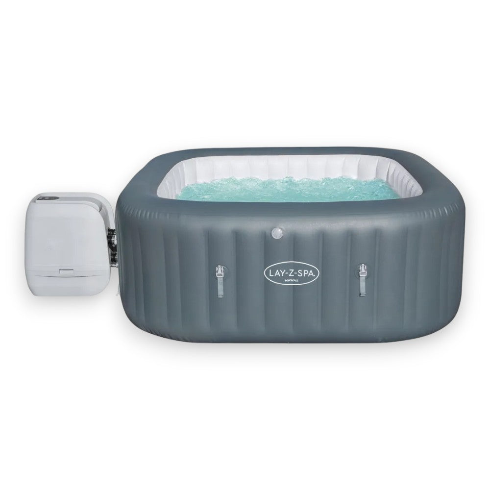 Piscine SPA d'hydromassage gris foncé 4-6 personnes avec télécommande via APP Lay-Z Spa Hawaii Hydrojet Pro BESTWAY 60031