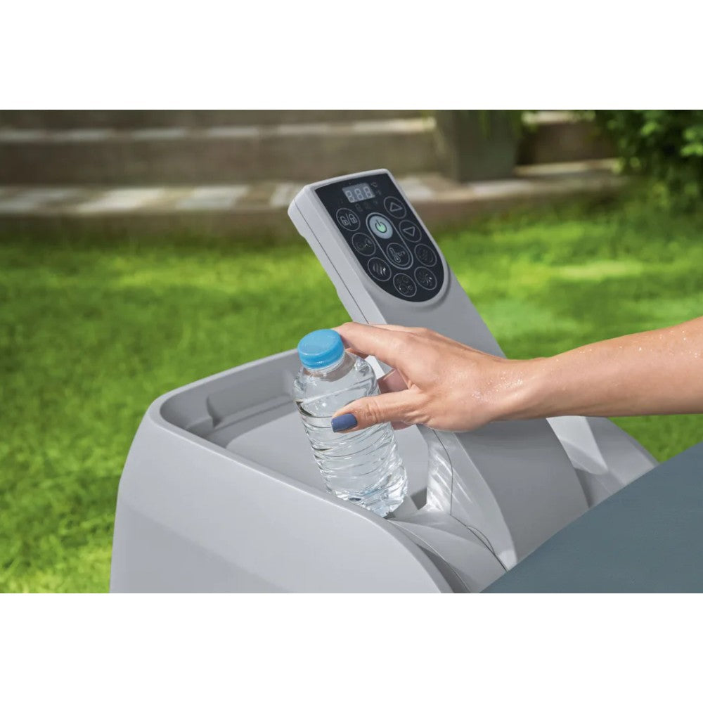 Piscine SPA d'hydromassage gris foncé 4-6 personnes avec télécommande via APP Lay-Z Spa Hawaii Hydrojet Pro BESTWAY 60031