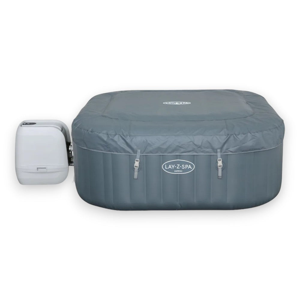 Piscine SPA d'hydromassage gris foncé 4-6 personnes avec télécommande via APP Lay-Z Spa Hawaii Hydrojet Pro BESTWAY 60031