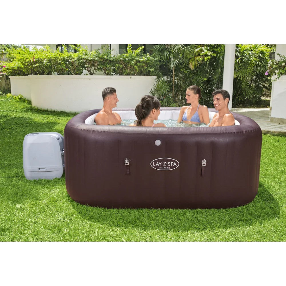 Piscine SPA d'hydromassage en acajou 5-7 personnes avec télécommande via APP Lay-Z Spa Maldives Hydrojet Pro BESTWAY 60033
