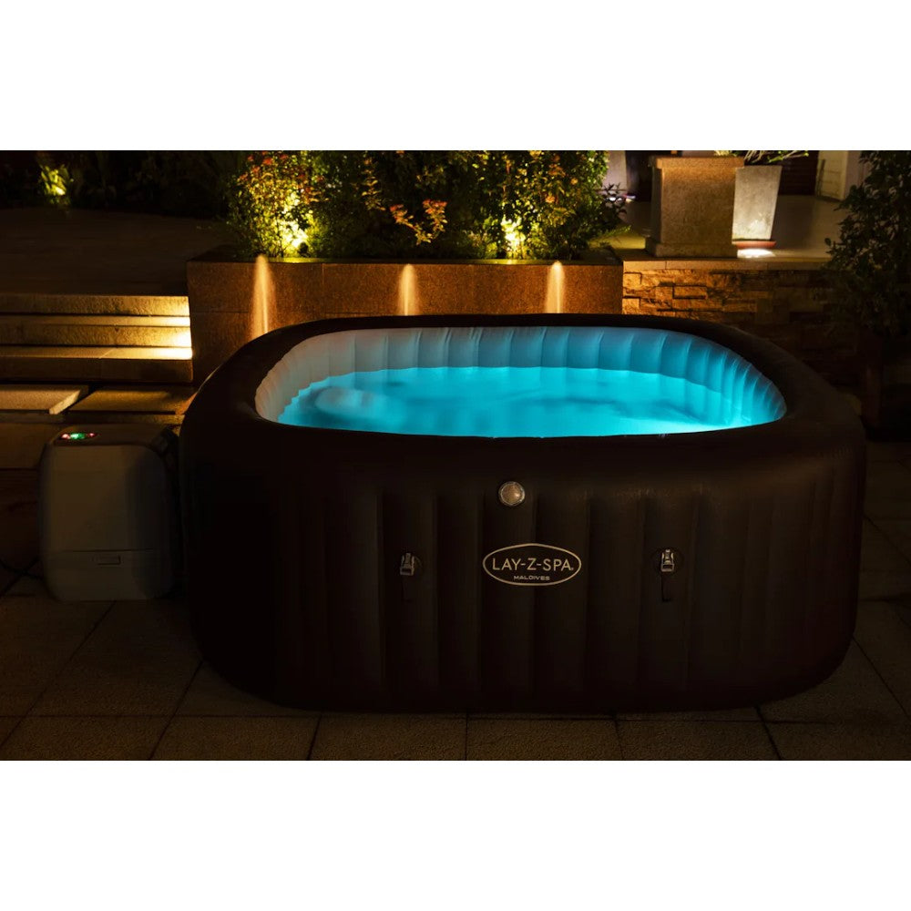Piscine SPA d'hydromassage en acajou 5-7 personnes avec télécommande via APP Lay-Z Spa Maldives Hydrojet Pro BESTWAY 60033