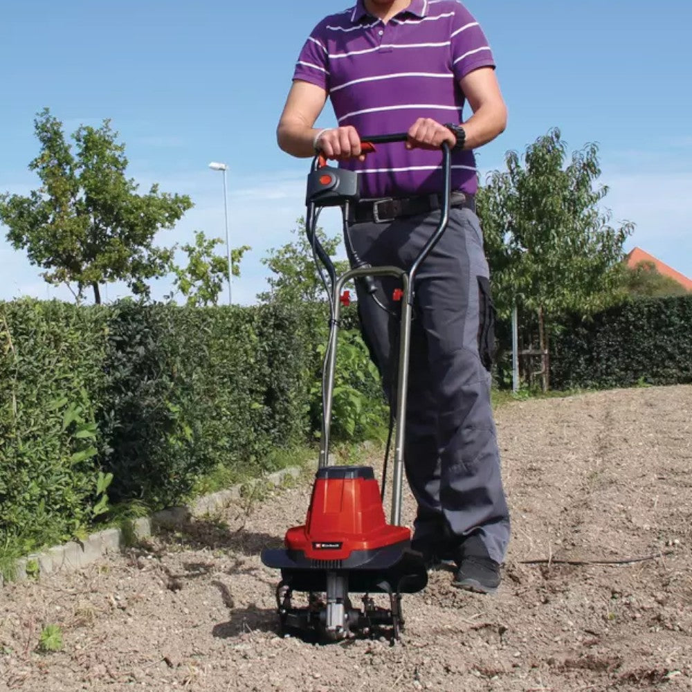 Bineuse électrique 750W avec 4 couteaux et cutter de 30 cm pour jardin