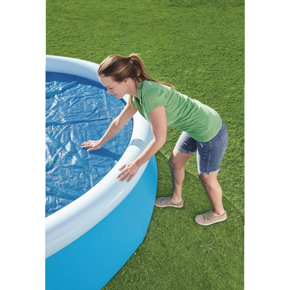 Couverture solaire thermique pour piscines rondes à ossature métallique BESTWAY