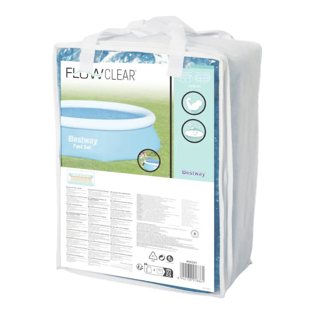 Couverture solaire thermique pour piscines rondes à ossature métallique BESTWAY