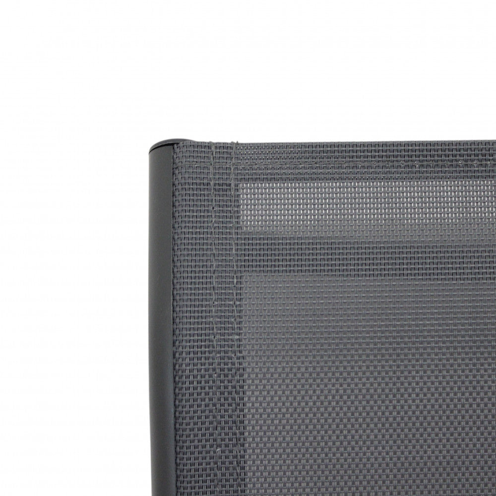 Sedia poltrona impilabile da esterno con struttura in alluminio e textilene Stamin