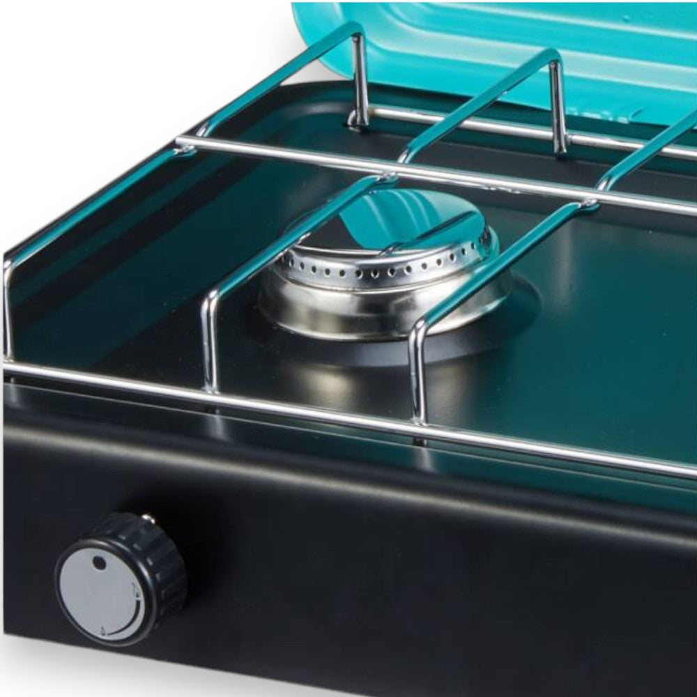 Cuisinière à gaz portable 3000w avec 3 brûleurs en acier pour le camping