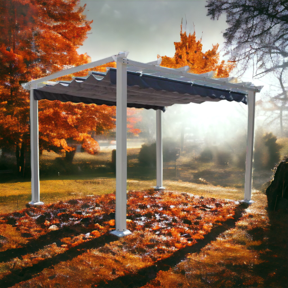 Gazebo pergola da esterno 3x4 mt in alluminio con telo in poliestere Good Summer