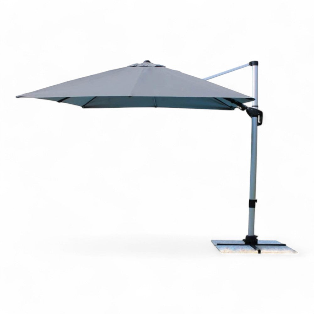 Parasol extérieur 3x3 m avec mât latéral en aluminium Lyra