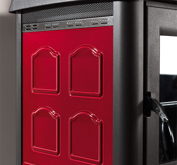 Poêle à bois avec four pour cuisiner 7,2 kW Gemma Bordeaux