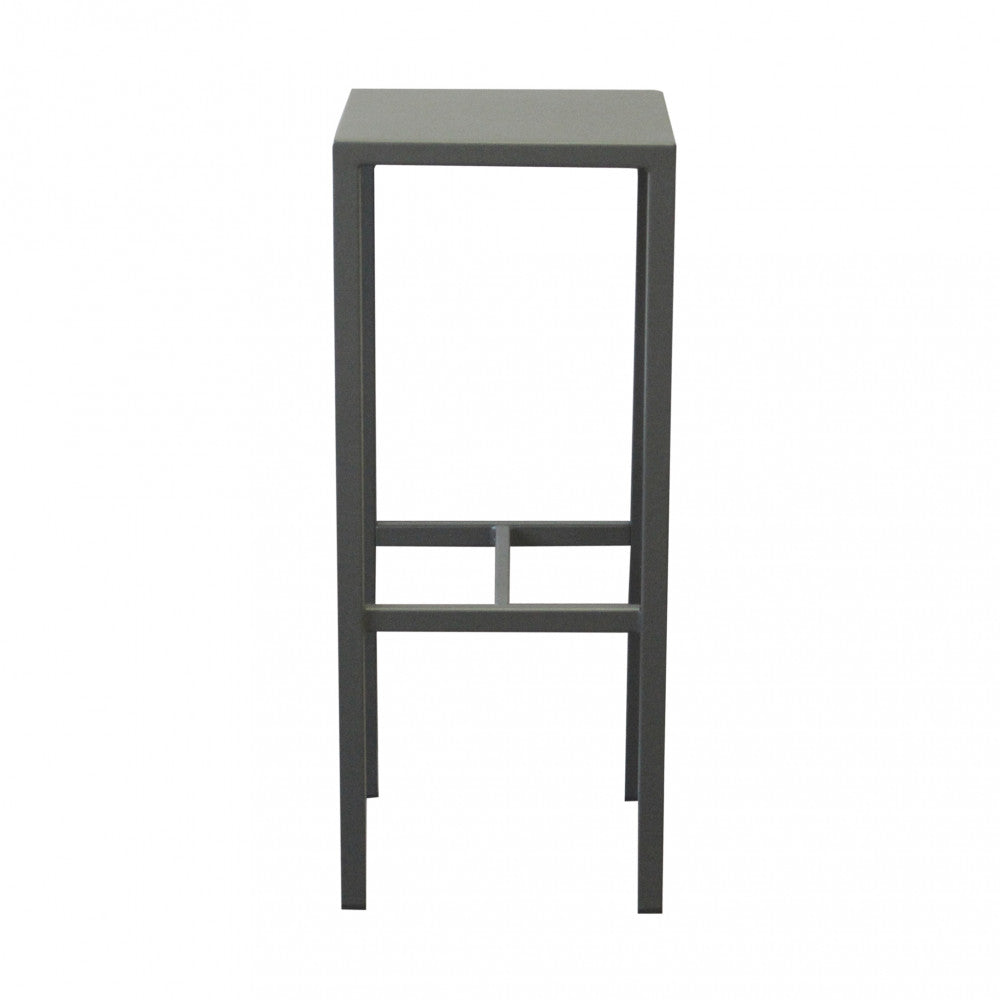 Tabouret de bar de 77 cm de haut en métal d'extérieur peint anthracite