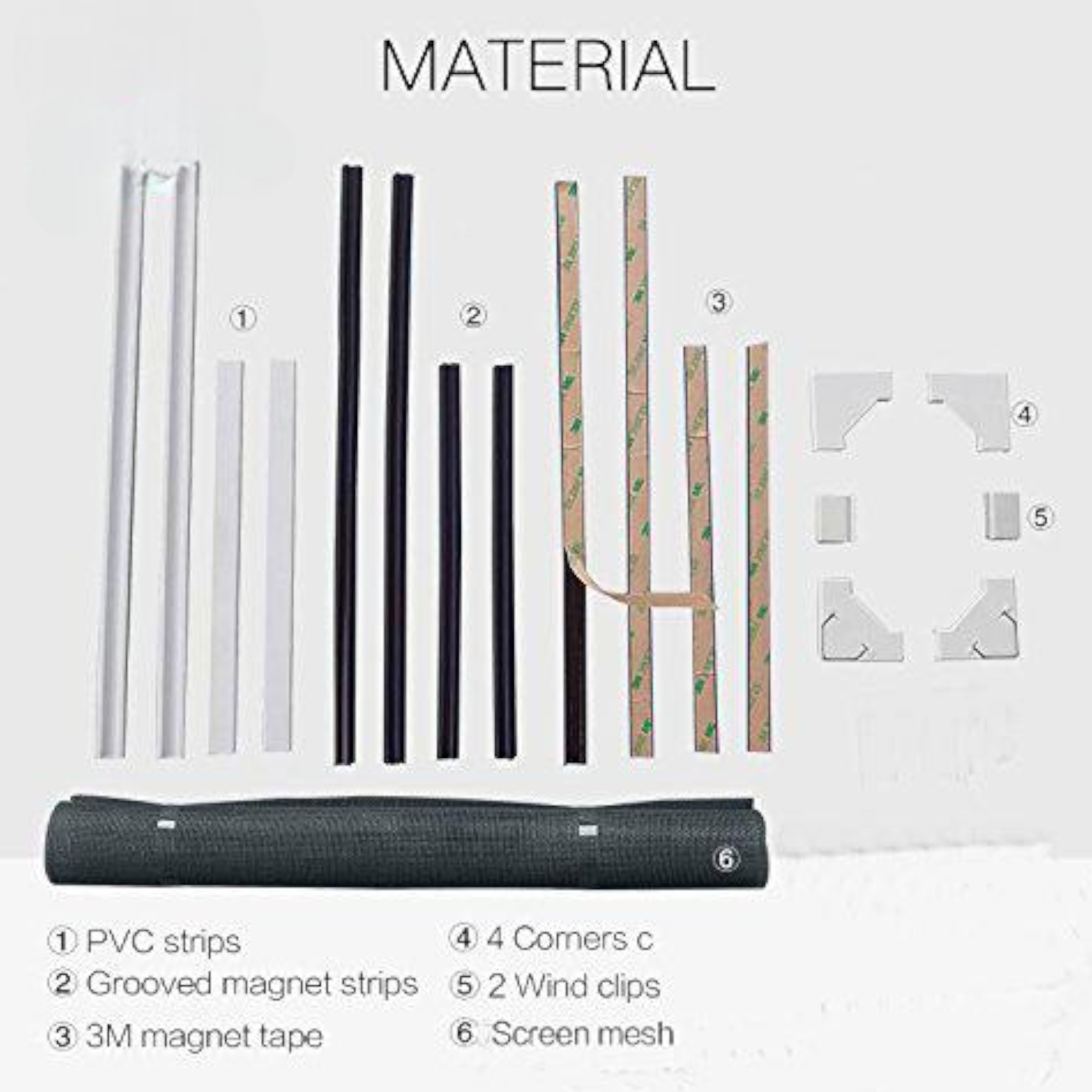 Zanzariera quadrata 100x100 cm con struttura magnetica per finestre Stop Inset