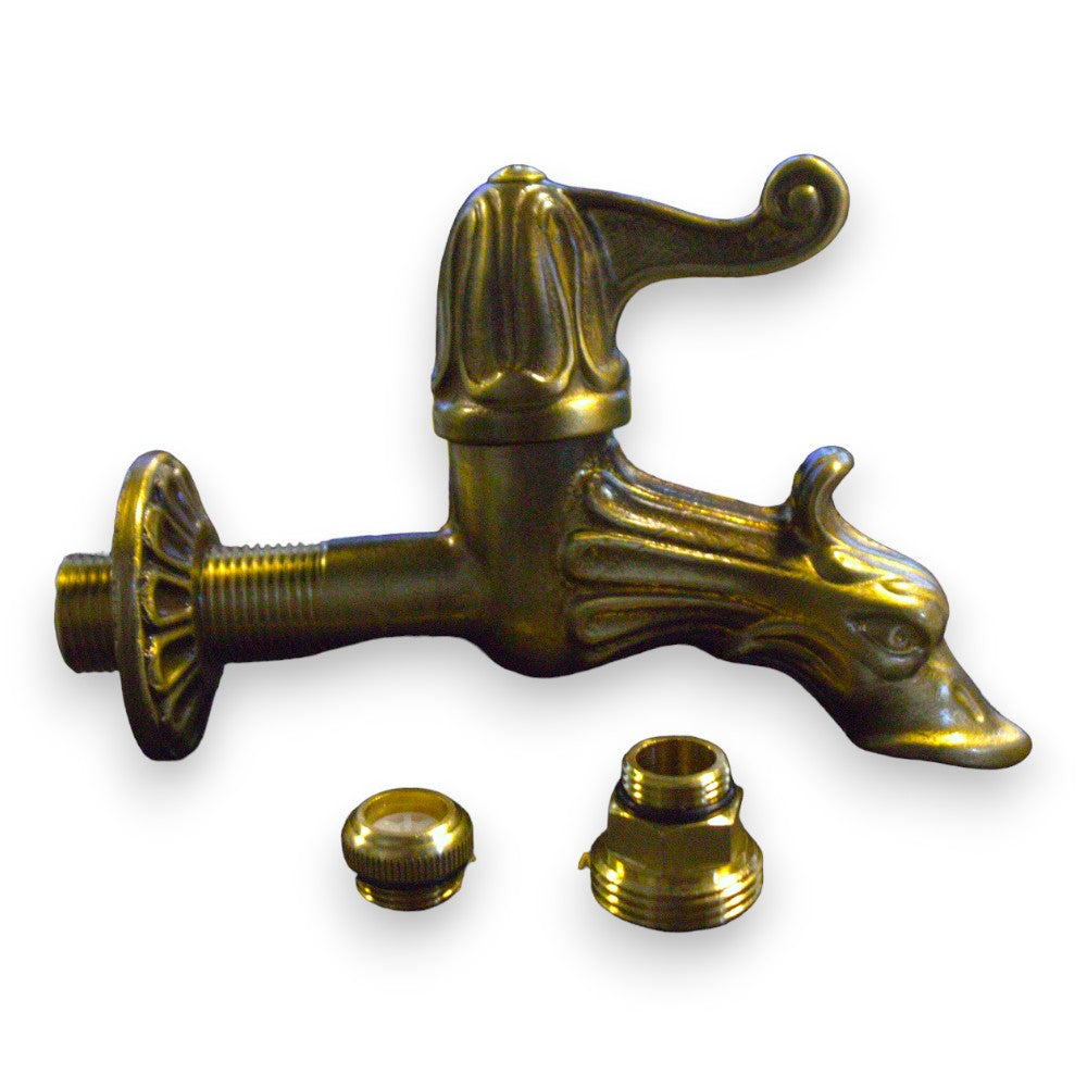 Robinet en laiton pour fontaines murales, raccord demi-pouce avec adaptateur trois-quarts Dragons