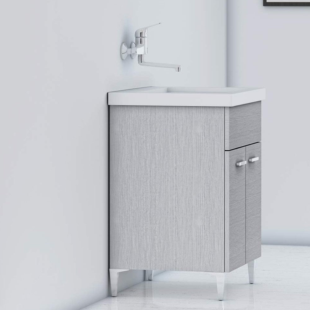 Lavabo avec essoreuse de salle de bain en céramique blanche