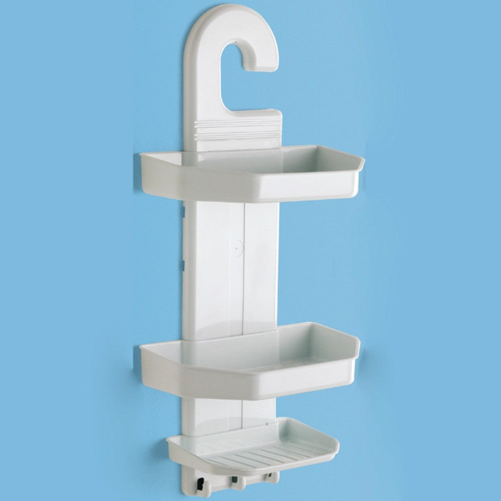 Etagère de douche 22x12xH47 cm en résine pour salle de bain