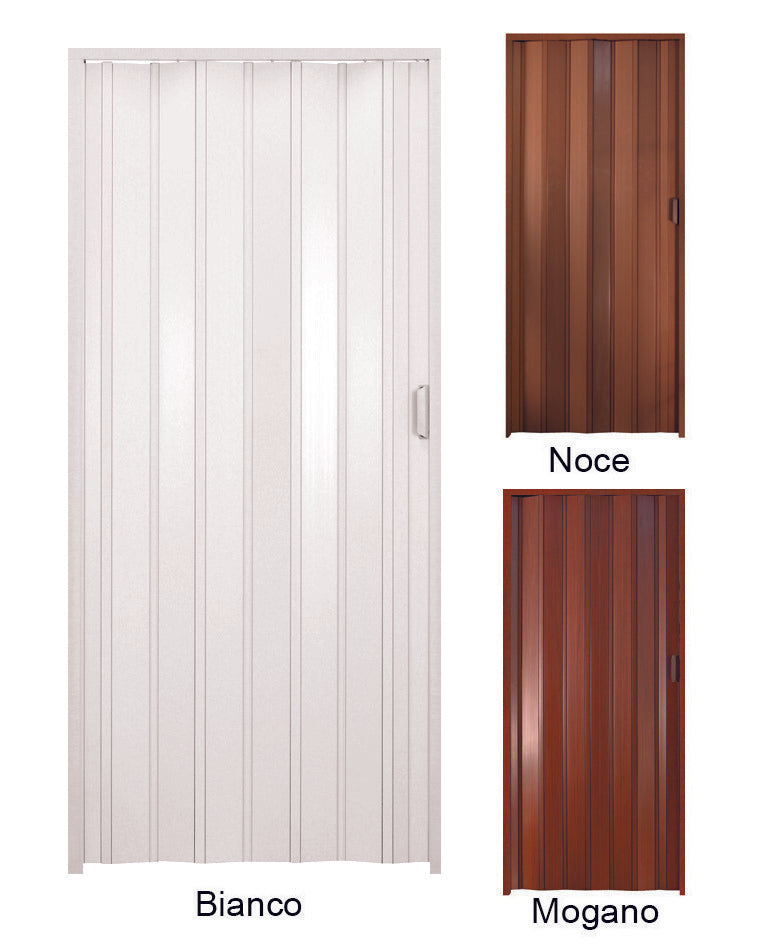 Porte pliante en PVC à ouverture latérale et fermeture magnétique