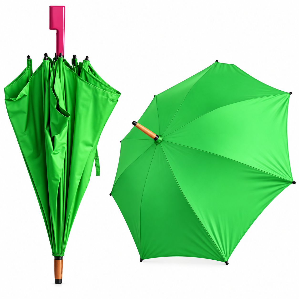 Parapluie ciré à poignée droite - taille 30 us, ø 118 cm, 1,3 kg