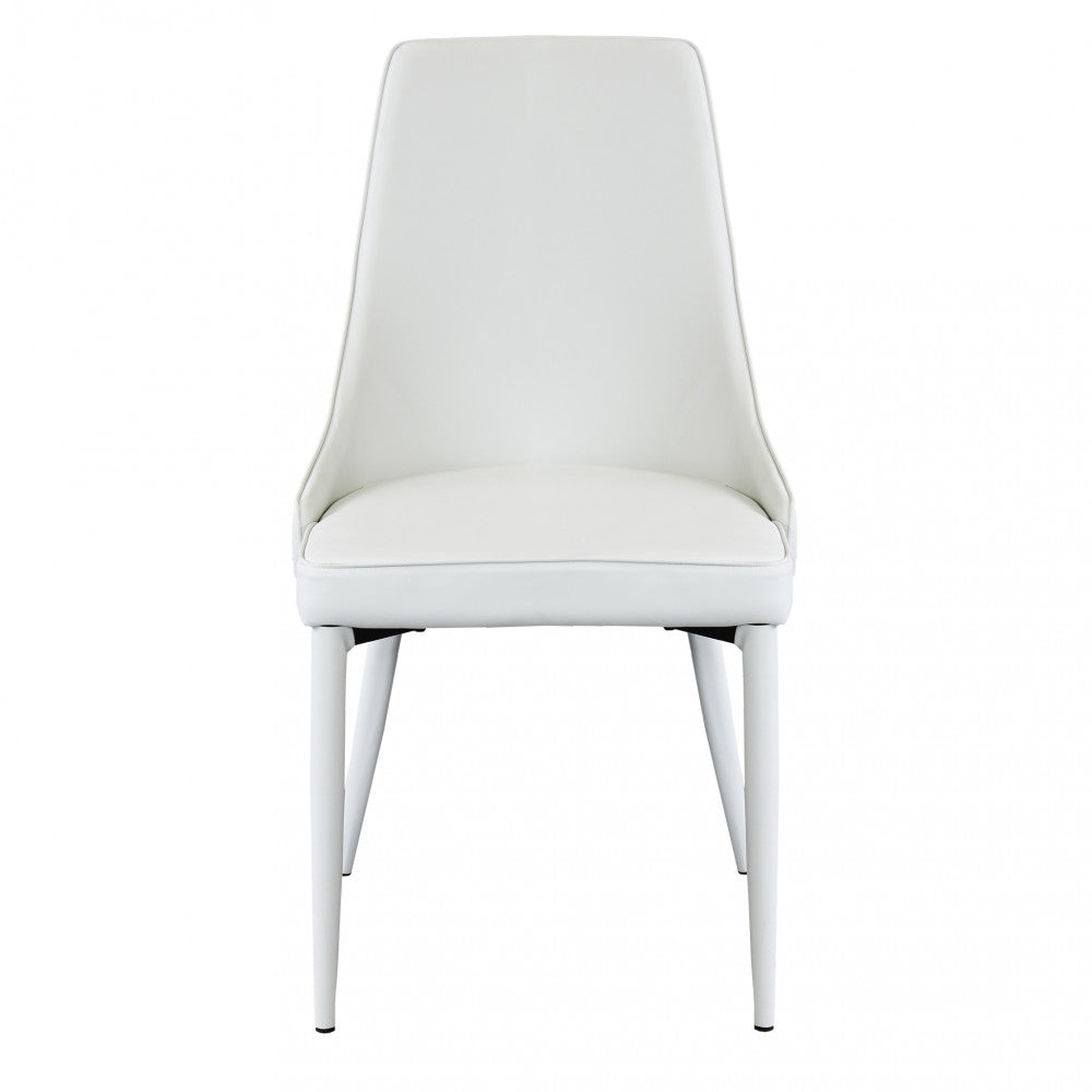 Grande chaise d'intérieur avec structure en acier et assise en éco-cuir rembourrée Claudia 