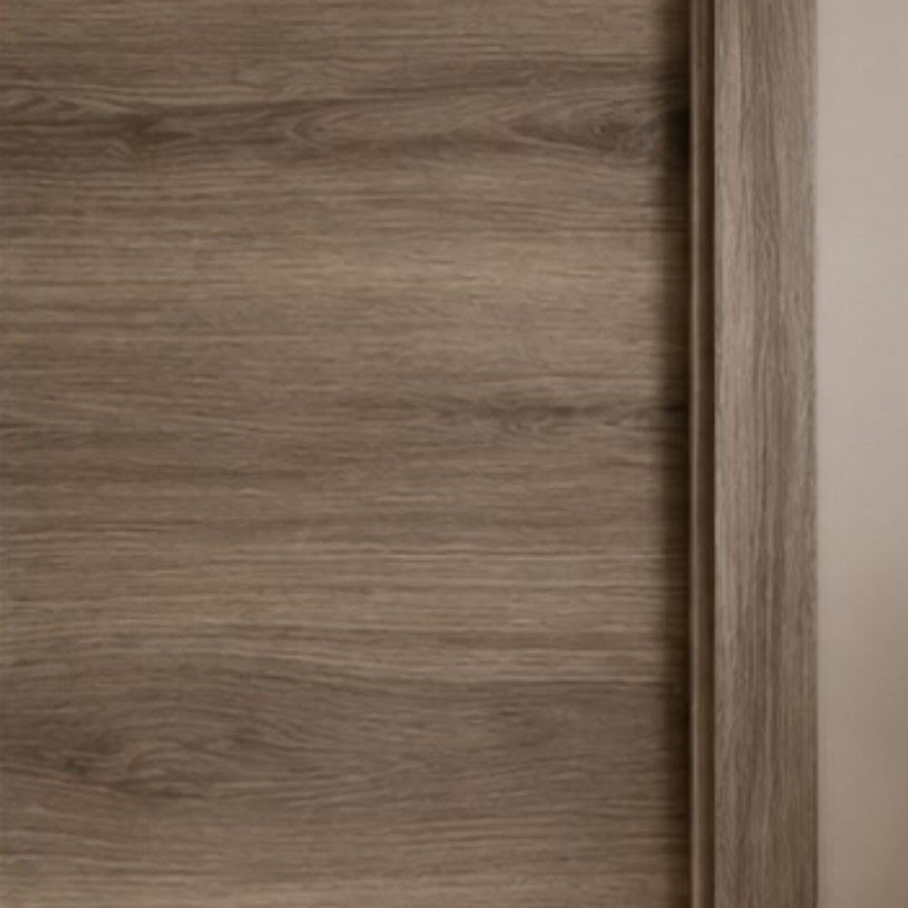 Porta da interno scorrevole reversibile olmo nocciola effetto venato in MDF H210 cm