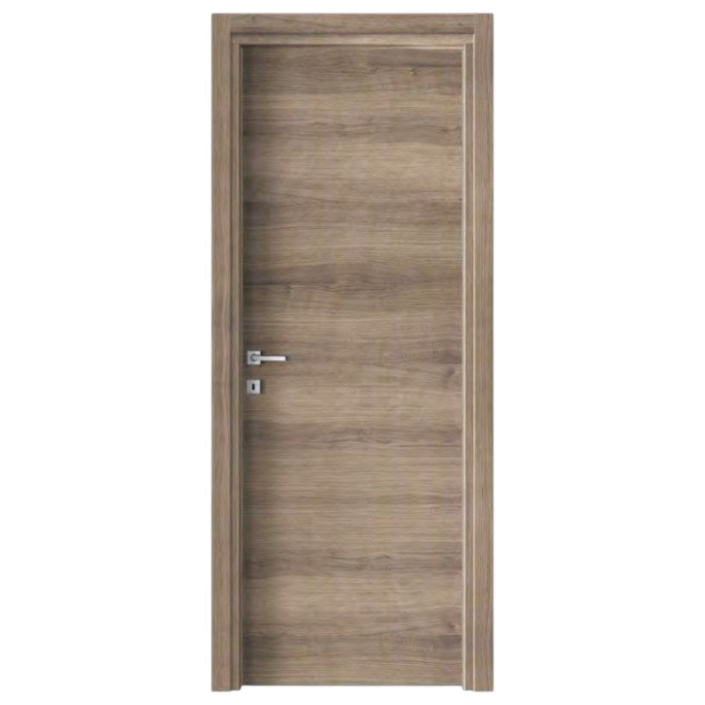 Porta da interno battente reversibile olmo nocciola effetto venato in MDF H210 cm