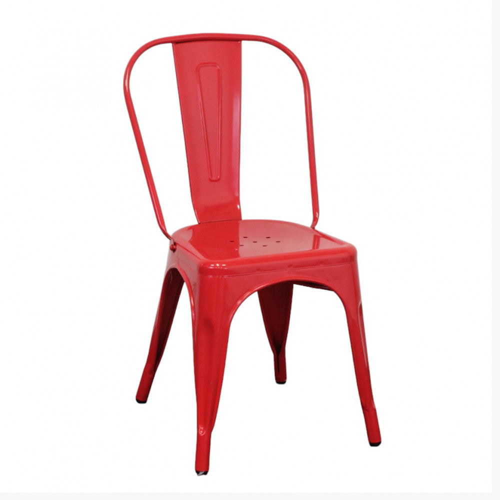 Sedia da interno in metallo resistente 35x45xH85 cm con design ergonomico Lola