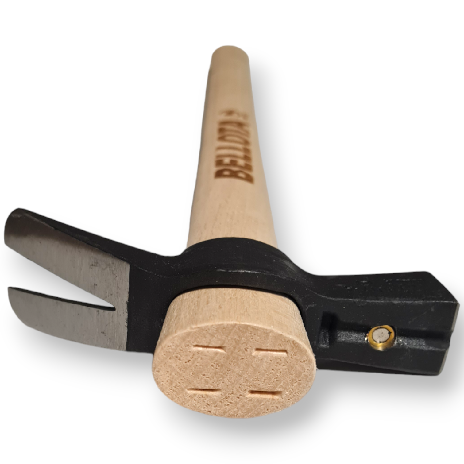 Marteau à griffes en acier avec aimant porte-clou et long manche en bois 45 cm