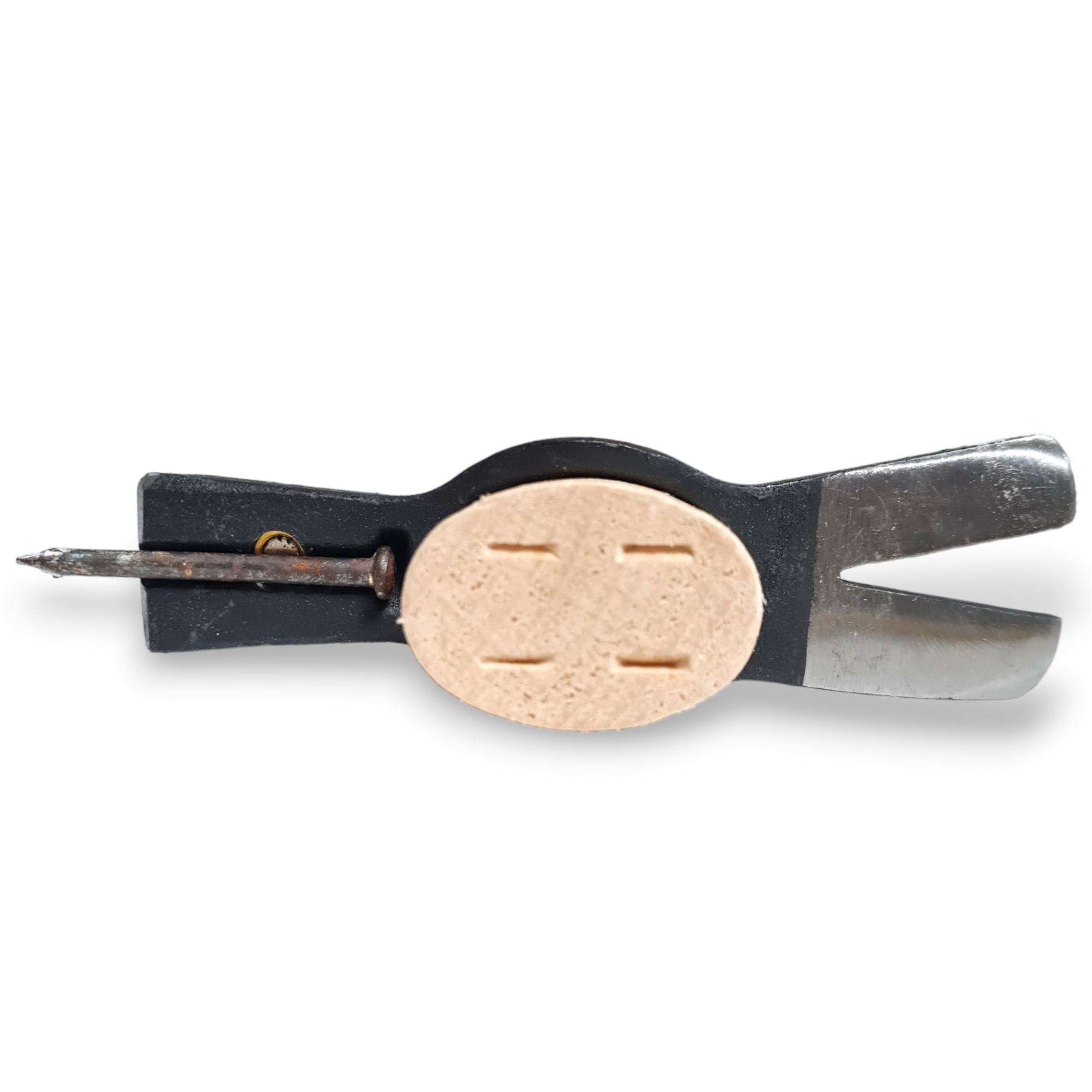 Marteau à griffes en acier avec aimant porte-clou et long manche en bois 45 cm