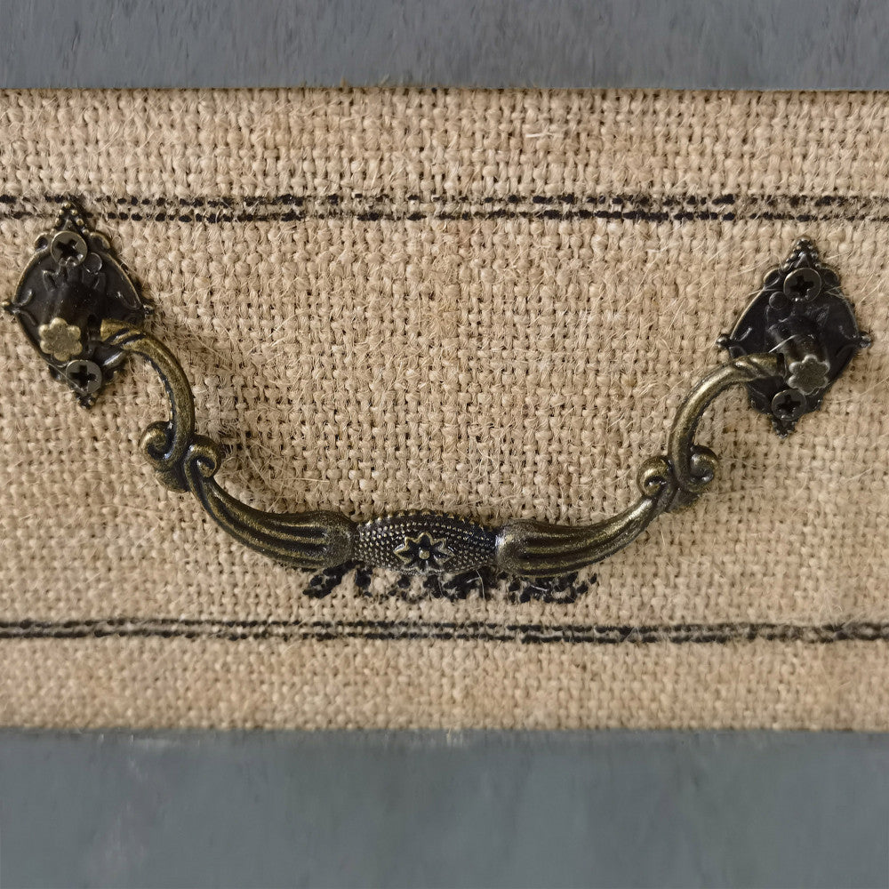 Mobiletto cassettiera in legno 35x28x73 cm con 4 cassetti decorati