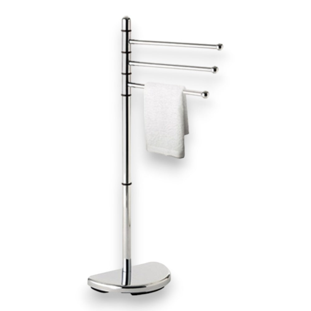 Porte-serviettes en acier chromé pour salle de bain