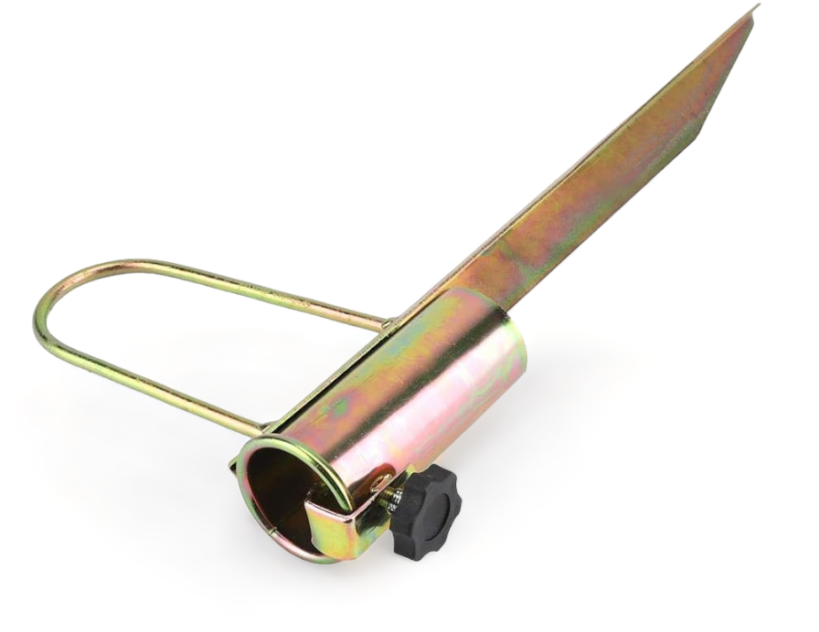 Picchetto puntale in ferro zincato tondo 42 mm per ombrellone da spiaggia a palo centrale