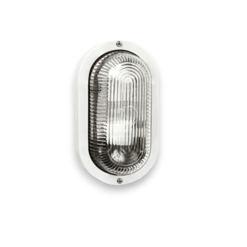 Plafonnier ovale 20,4x11,5xH9,5 avec diffuseur en verre