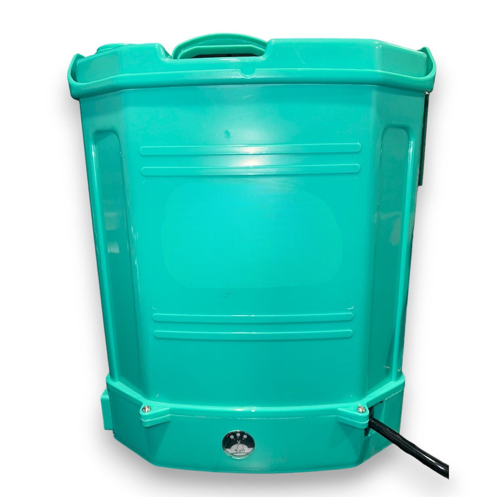 Pompe pulvérisateur à dos avec batterie 12v et lance en acier et laiton de 16 litres