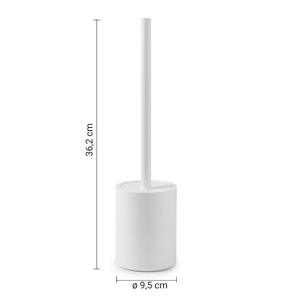 Porte-brosse de toilette 9,5x9,5x36,2 cm en résine pour salle de bain