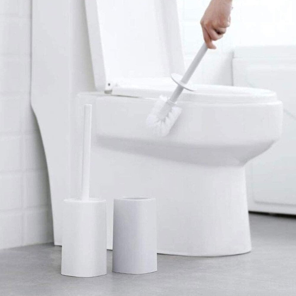 Porte-brosse de toilette 9,5x9,5x36,2 cm en résine pour salle de bain