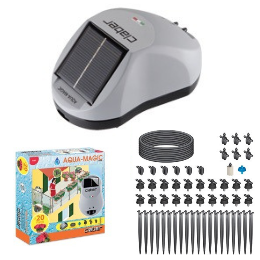 Irrigatore automatico con pannello solare max 20 vasi con kit completo