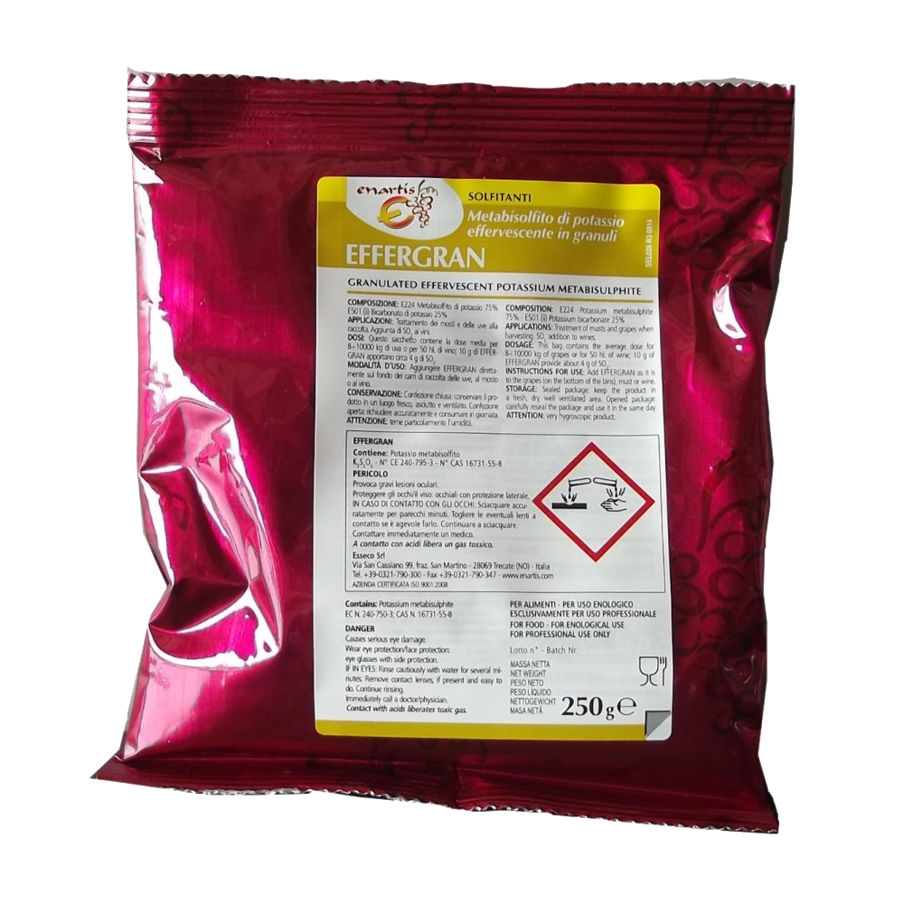 Métabisulfite de potassium pour moûts et vins 250 gr