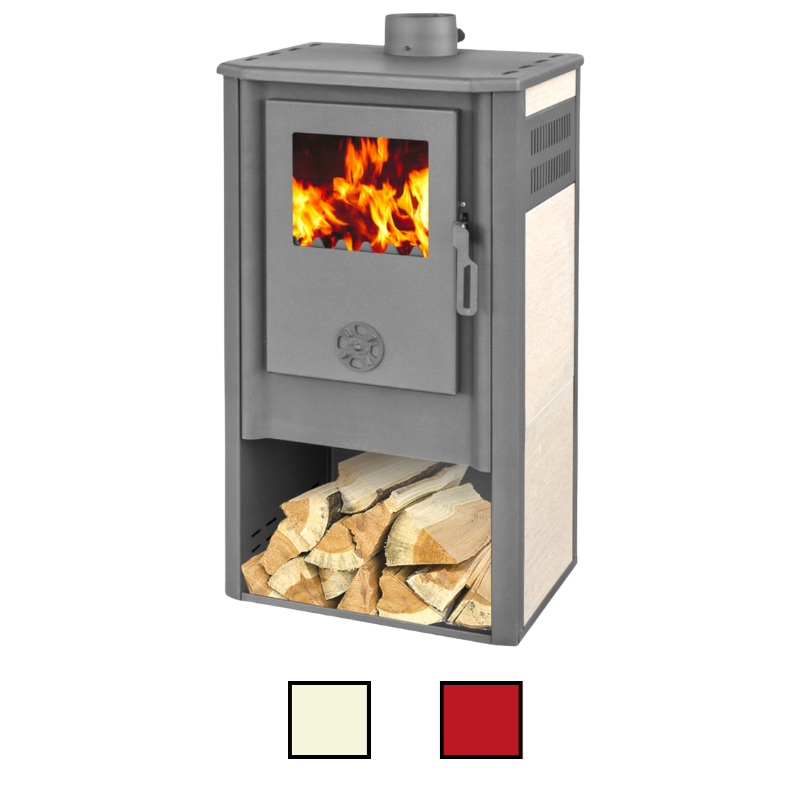 Poêle à bois Kursal King De Luxe avec revêtement en faïence 7,2 kw