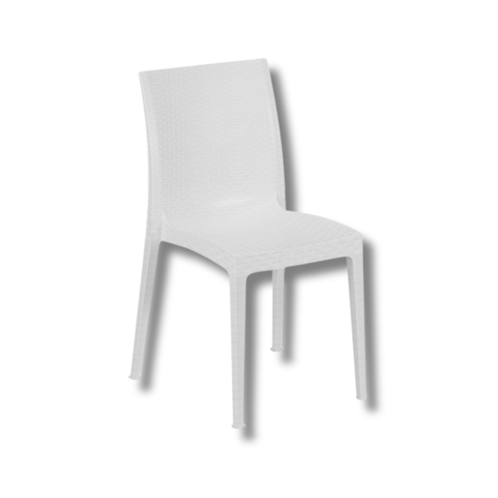 Sedia impilabile in resina effetto rattan linea elegance Madam