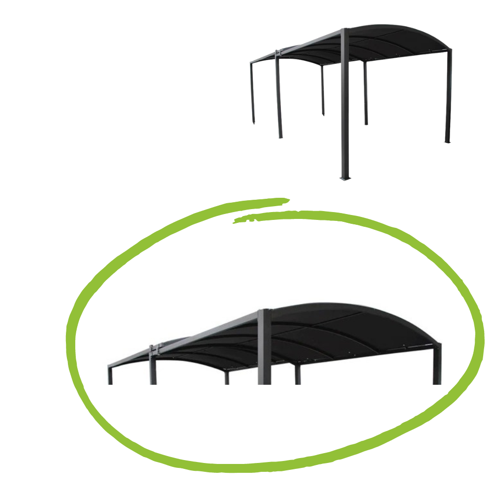 Telo di ricambio in poliestere semi impermeabile 300 gr m/q per gazebo pergola michelle 3x6 mt