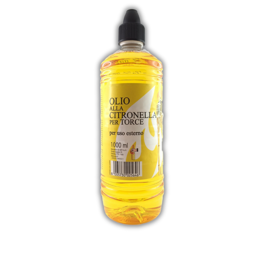 Huile torche anti-moustique à l'essence végétale de citronnelle 1 lt