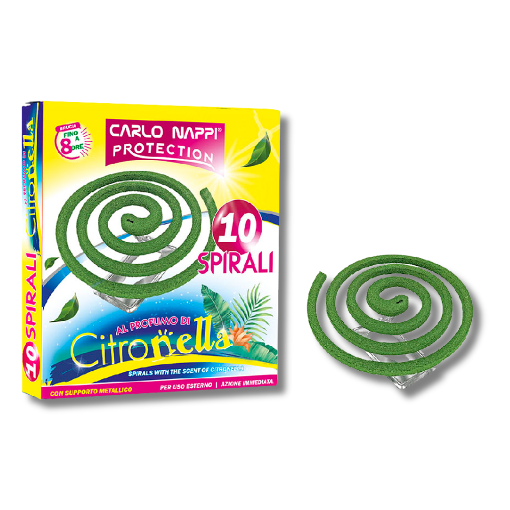 Spirales anti-moustiques au parfum de citronnelle, paquet de 10 pièces pour l'extérieur