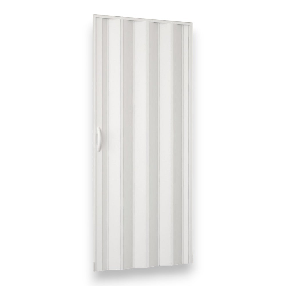 Porte pliante en PVC rigide à ouverture latérale et fermeture avec poignée 82x212 cm