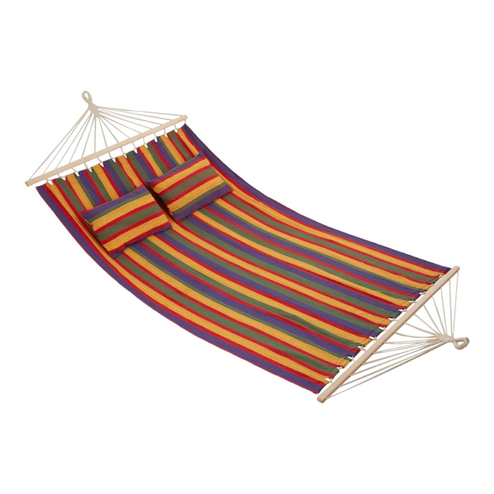 Hamac double serviette 200x150 cm à suspendre avec cordes et coussins You&Me Poncho 