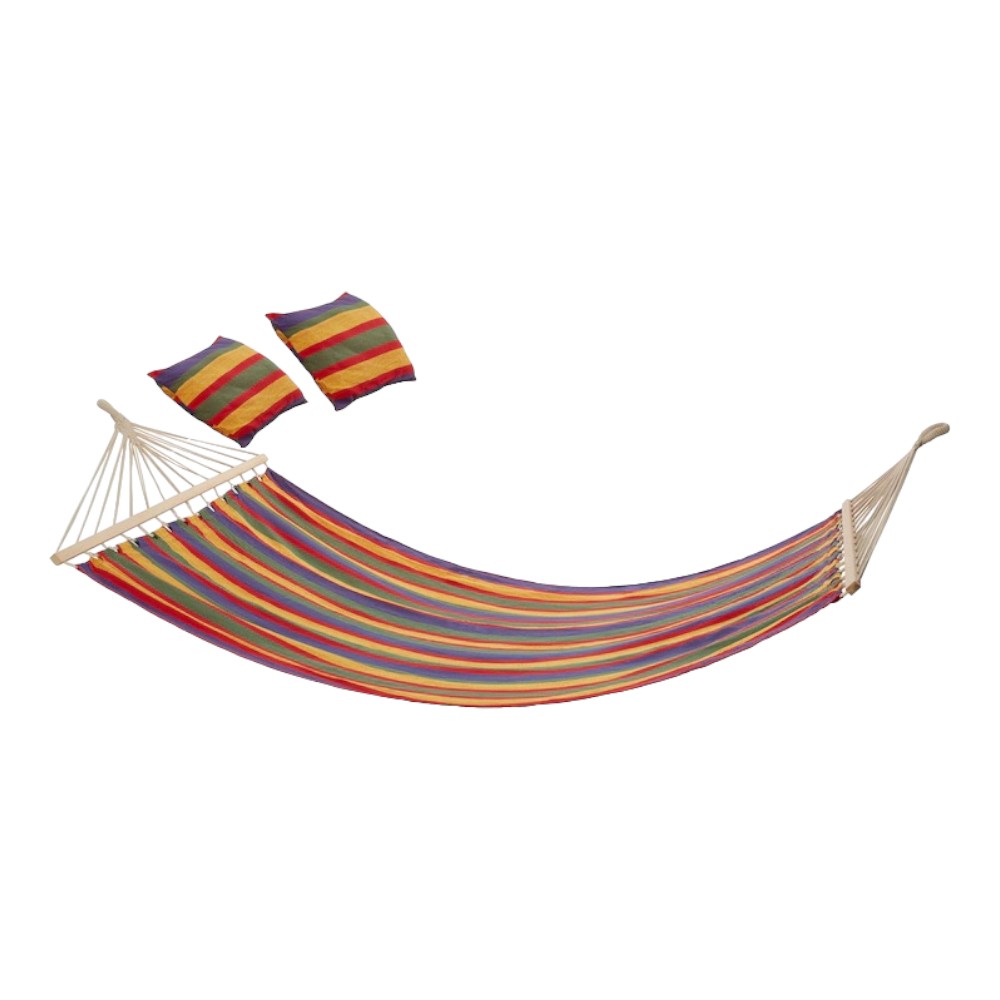 Hamac double serviette 200x150 cm à suspendre avec cordes et coussins You&amp;Me Poncho 