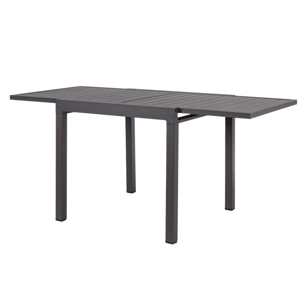 Tavolo quadrato allungabile in alluminio 75/150x75xH77 cm Hacar